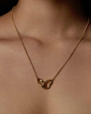 Small Connected Necklace in Gold