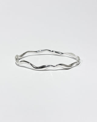 Silver sculptural Continuum Bangle