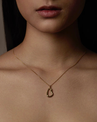 Small Abstract Necklace Gold