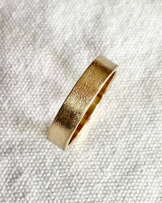 Textured gold wedding ring band Wellington 