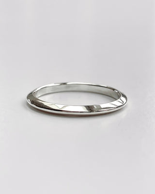 Knife Edged 3mm wedding ring band 